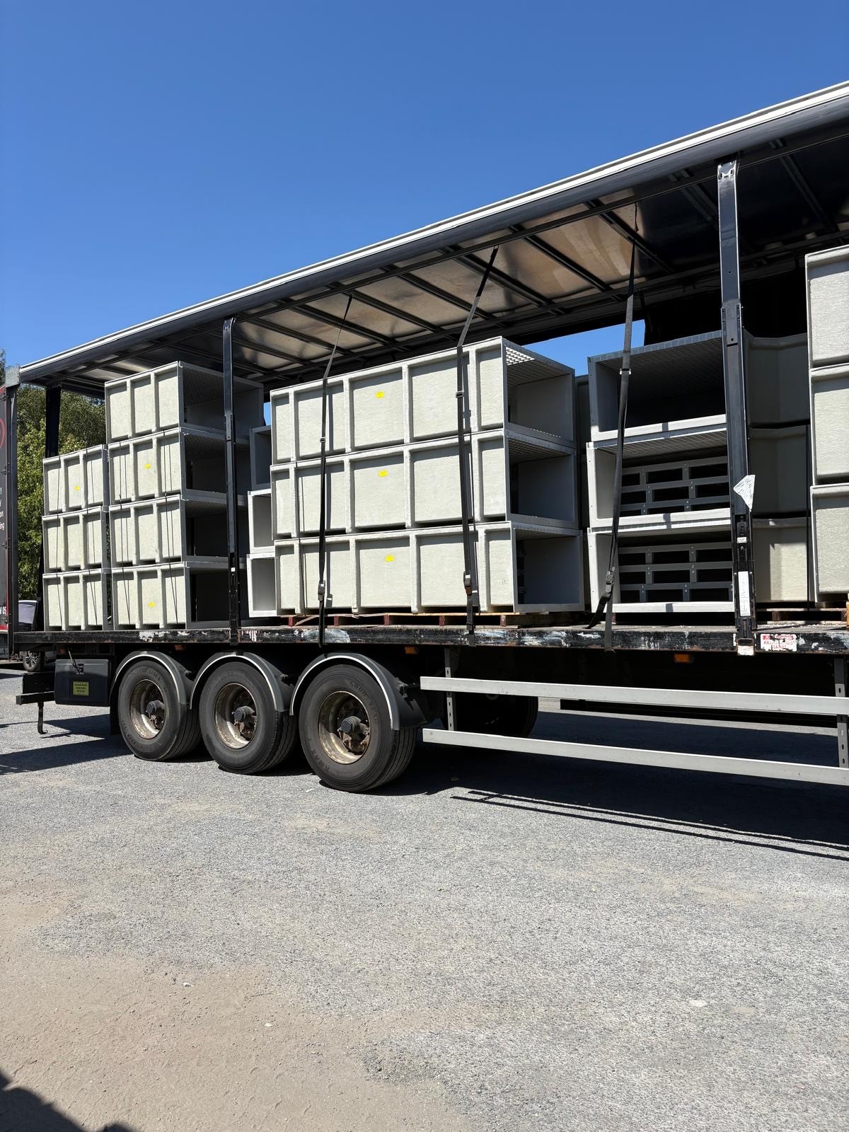 GRP cable troughs prepared for delivery