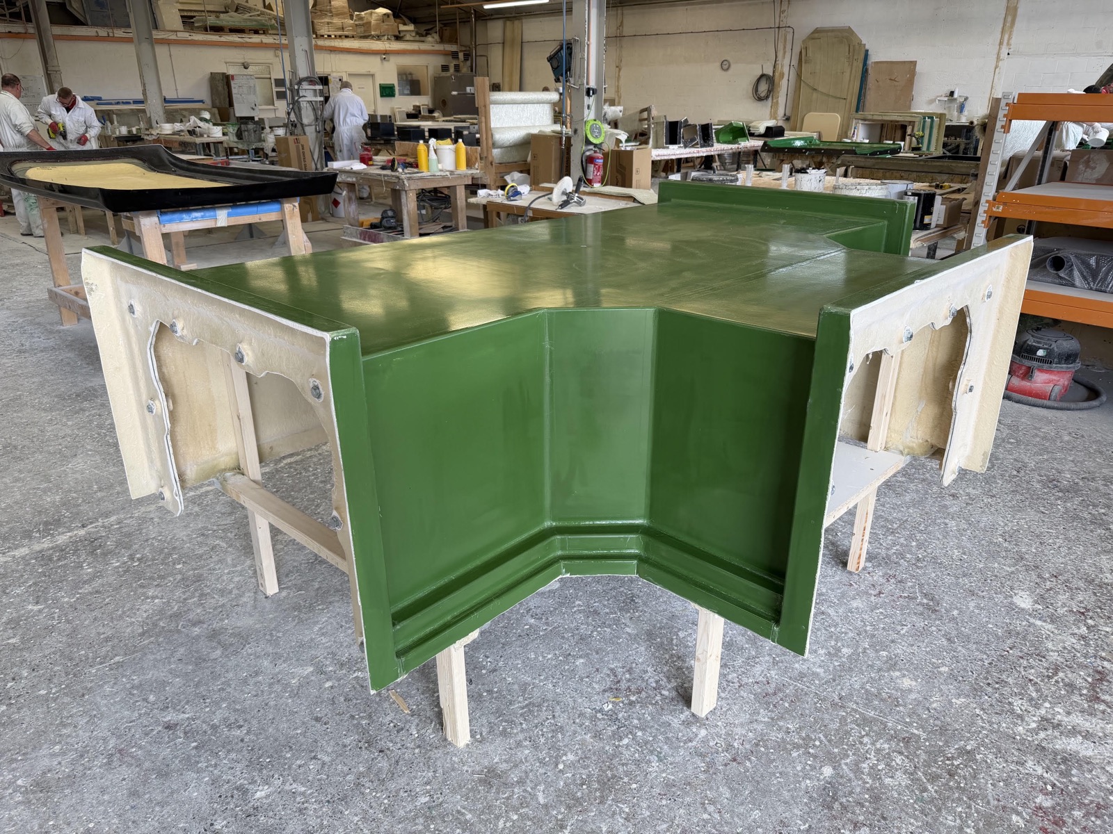 GRP mould being prepared in Captrad's workshop