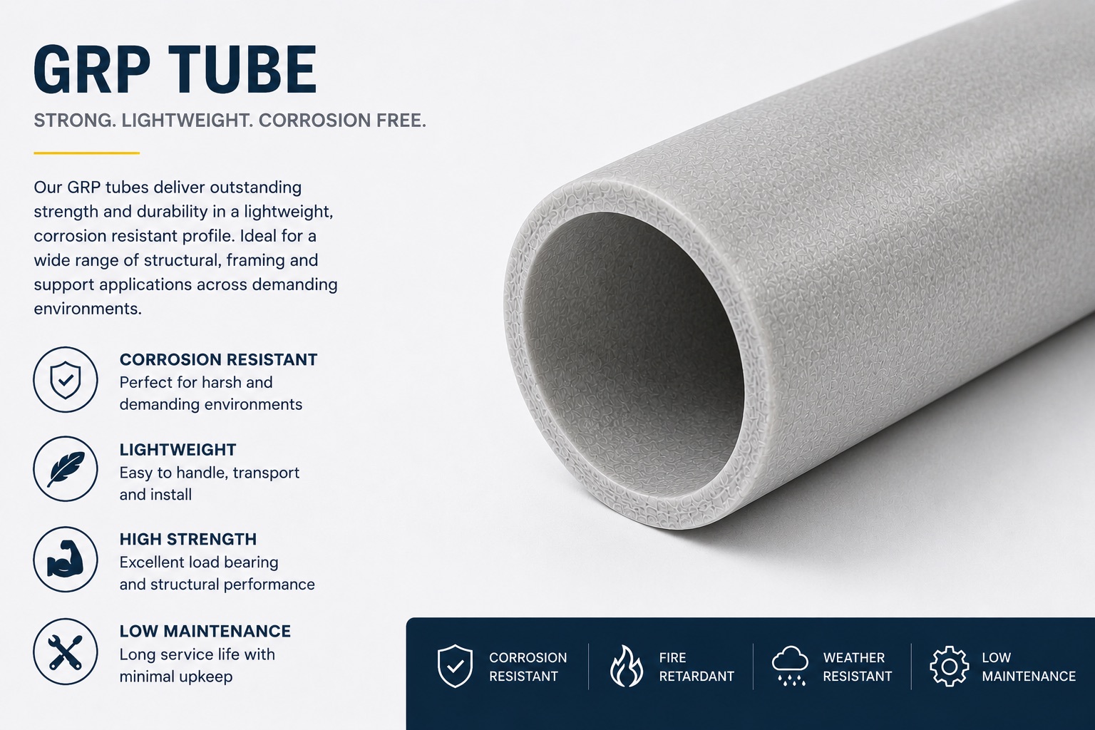 GRP tube profile